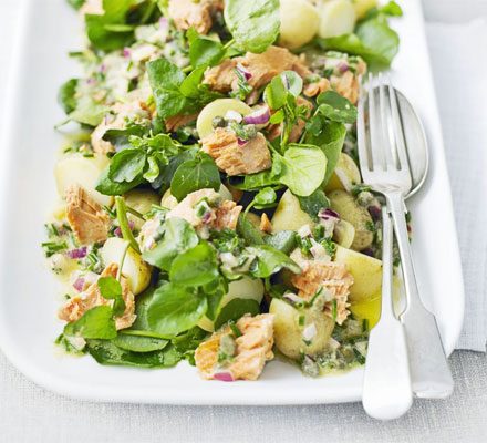 Salmon, Baby Potato & Feta Salad